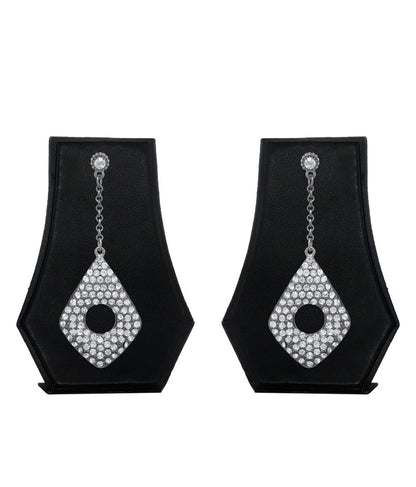 Silver-Plated Alloy Diva Look Stylish Contemporary Earrings - The Pari