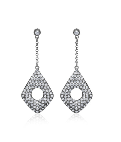 Silver-Plated Alloy Diva Look Stylish Contemporary Earrings - The Pari