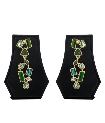 Gold-Polished Alloy Diva Look Stylish Contemporary Earrings - The Pari