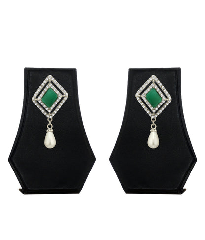 Silver-Plated Alloy Diva Look Stylish Contemporary Earrings - The Pari