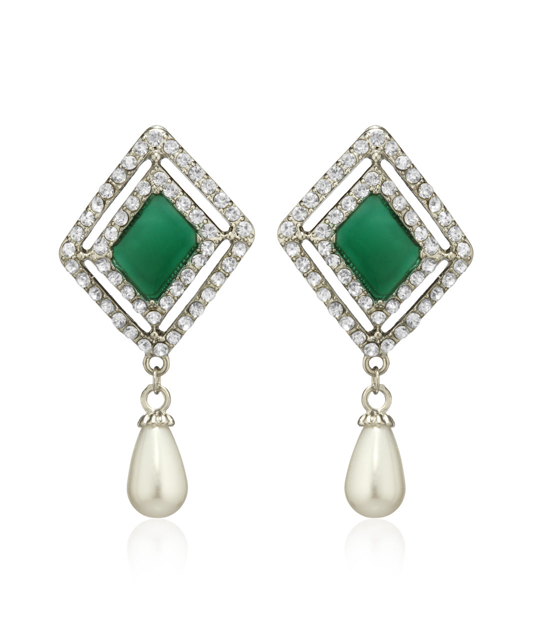 Silver-Plated Alloy Diva Look Stylish Contemporary Earrings - The Pari