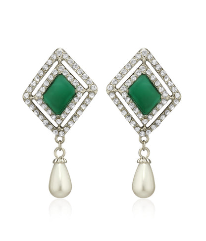 Silver-Plated Alloy Diva Look Stylish Contemporary Earrings - The Pari