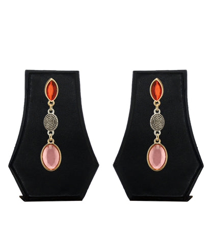 Gold-Polished Alloy Diva Look Stylish Contemporary Earrings - The Pari