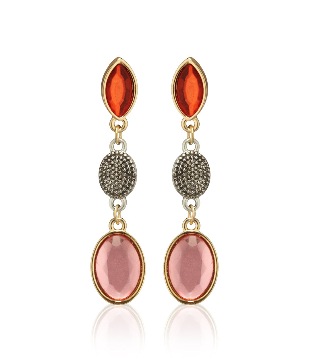 Gold-Polished Alloy Diva Look Stylish Contemporary Earrings - The Pari