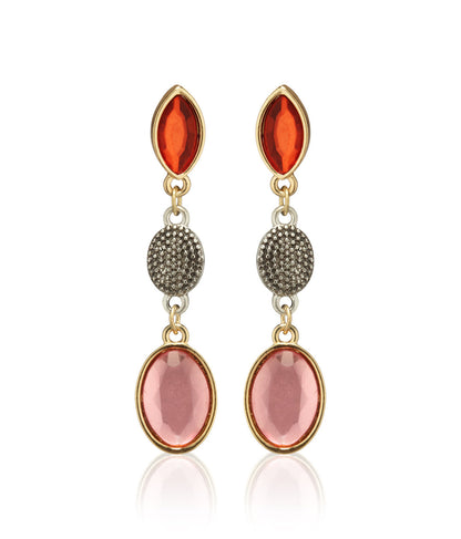 Gold-Polished Alloy Diva Look Stylish Contemporary Earrings - The Pari