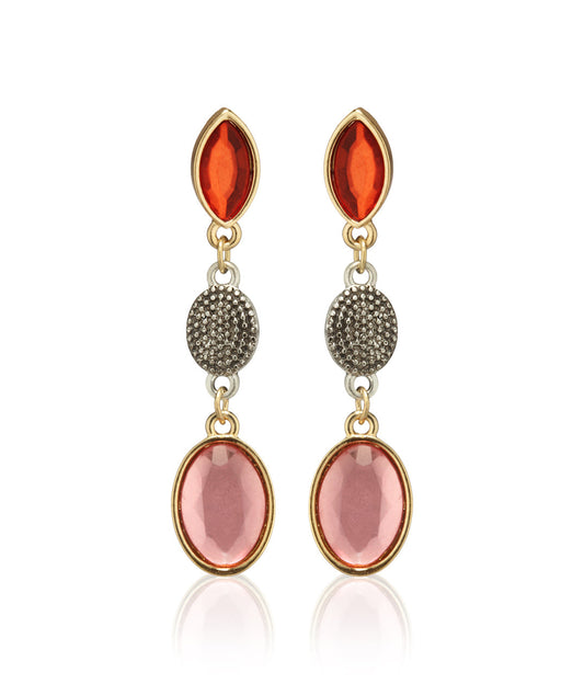 Gold-Polished Alloy Diva Look Stylish Contemporary Earrings - The Pari