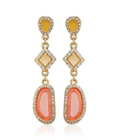 Gold-Polished Alloy Diva Look Stylish Contemporary Earrings - The Pari