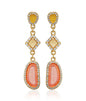 Gold-Polished Alloy Diva Look Stylish Contemporary Earrings - The Pari