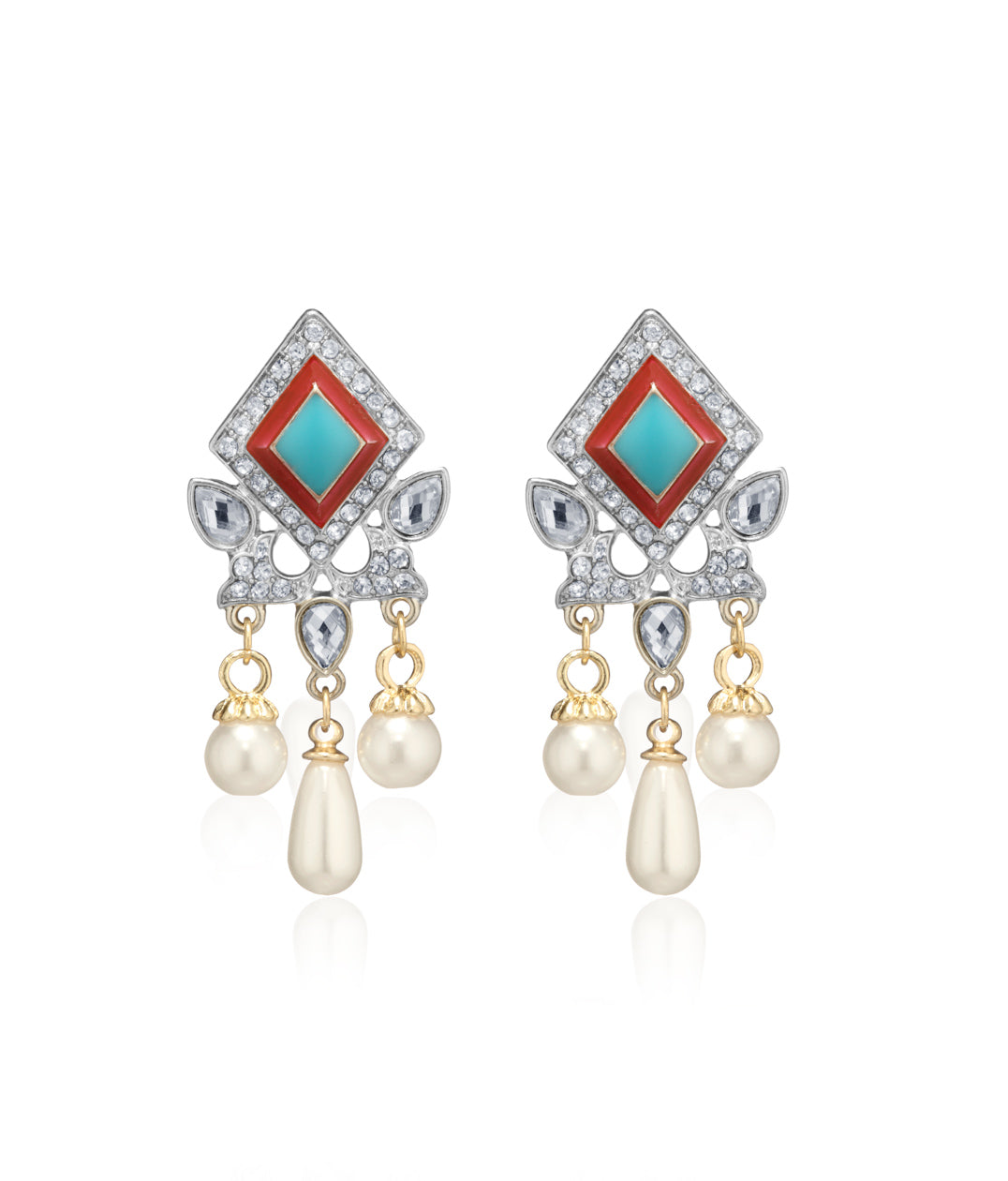 Silver-Plated Alloy Diva Look Stylish Contemporary Earrings - The Pari