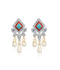Silver-Plated Alloy Diva Look Stylish Contemporary Earrings - The Pari