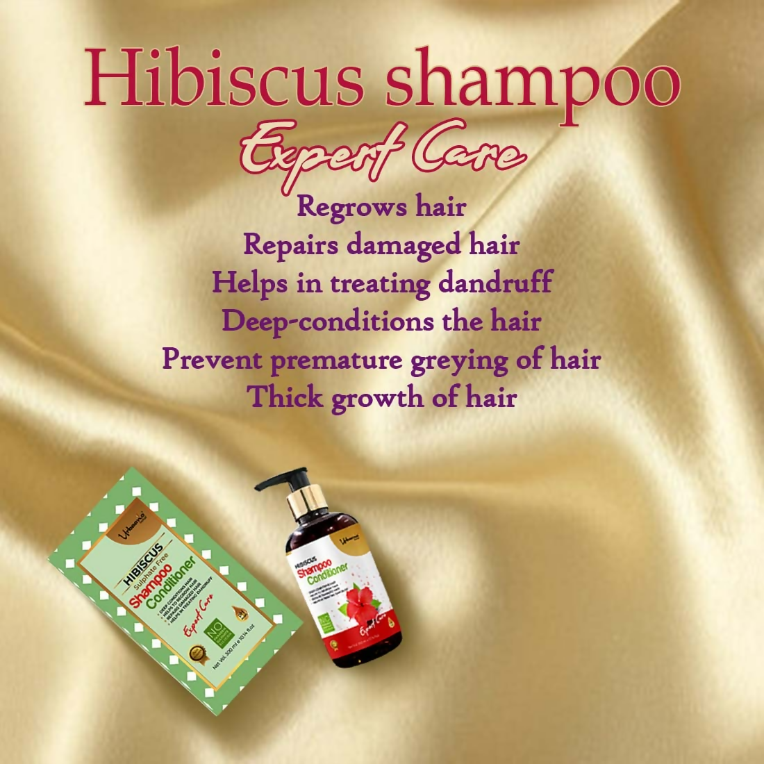 Urbaano Herbal Anti Hair fall Hibiscus Extract Rich Shampoo & Conditioner
