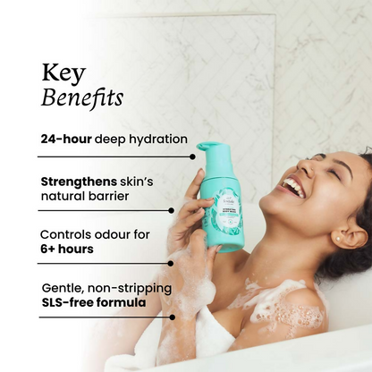 Foxtale Hydrating Body Wash With Hyaluronic Acid & Ceramides Locks In Moisture Reduces Body Odour