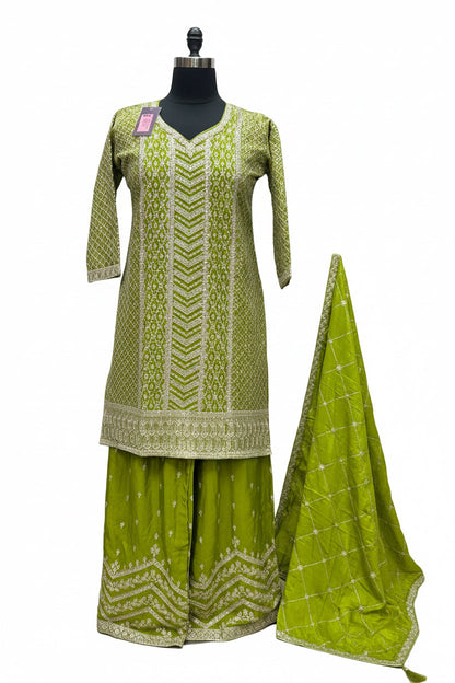 Heavy party wear sharara suit