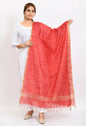 Mominos Fashion Moeza Women's Cotton Zari Box Red Dupatta