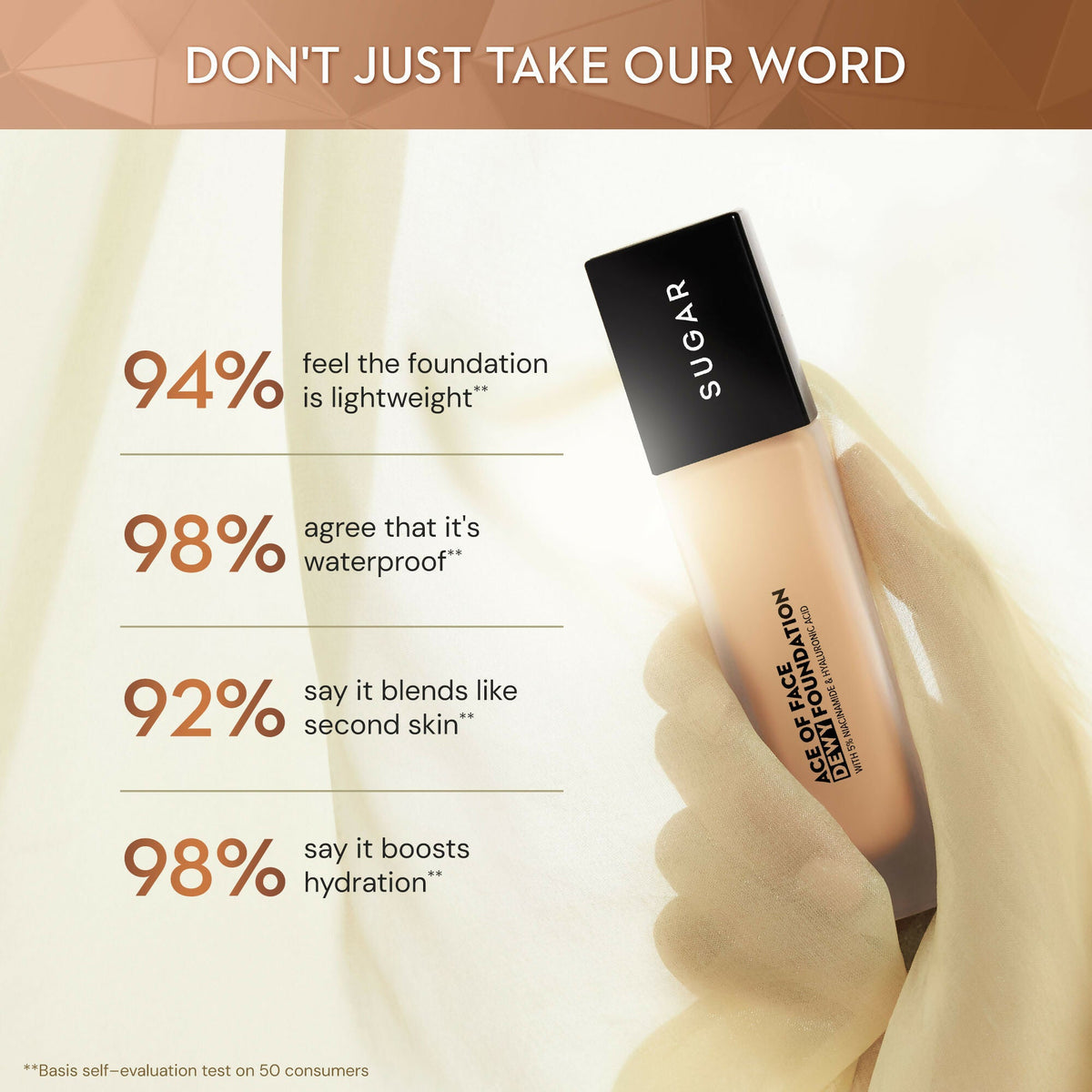 Sugar Ace Of Face Dewy Foundation - 10 Latte