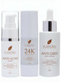 Flawora Set of Anti-Grey Hair Serum, Anti Acne Serum and Golden Glow Face Serum