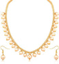 Gold-Polished Alloy Crystal Chain Necklace Set - The Pari