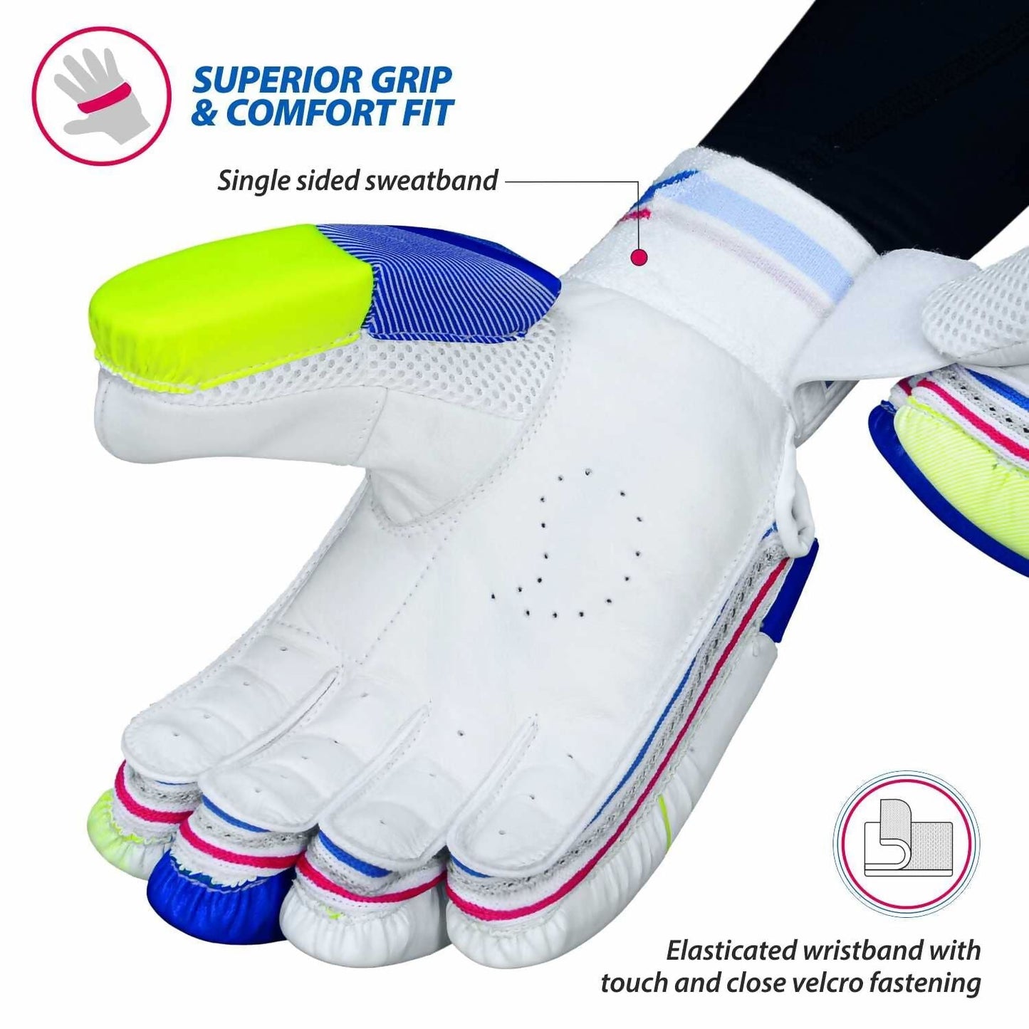 DSC Intense Attitude Men's Cricket Batting Gloves (Colour May Vary)