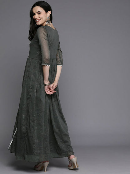 Ahalyaa Women's Traditional wear Kurta Set - Grey