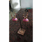 Pink Color Silk Thread Earrings with Beads
