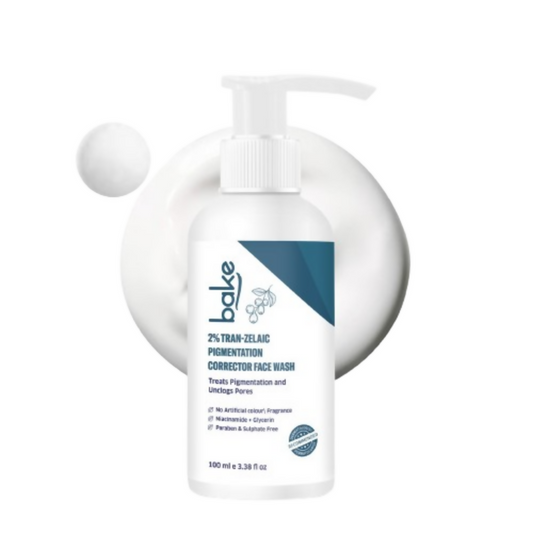 Bake 2% Tran-Zelaic Pigmentation Corrector Milky Face Wash For Pigmentation and unclogged pores