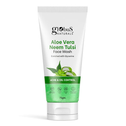 Globus Naturals Aloe vera Neem Tulsi Enriched With Glycerin & Oil Control Formula