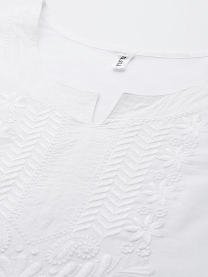 Yufta Embroidered Cotton Kurta