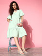 Yufta Embroidered Tiered Wrap Dress