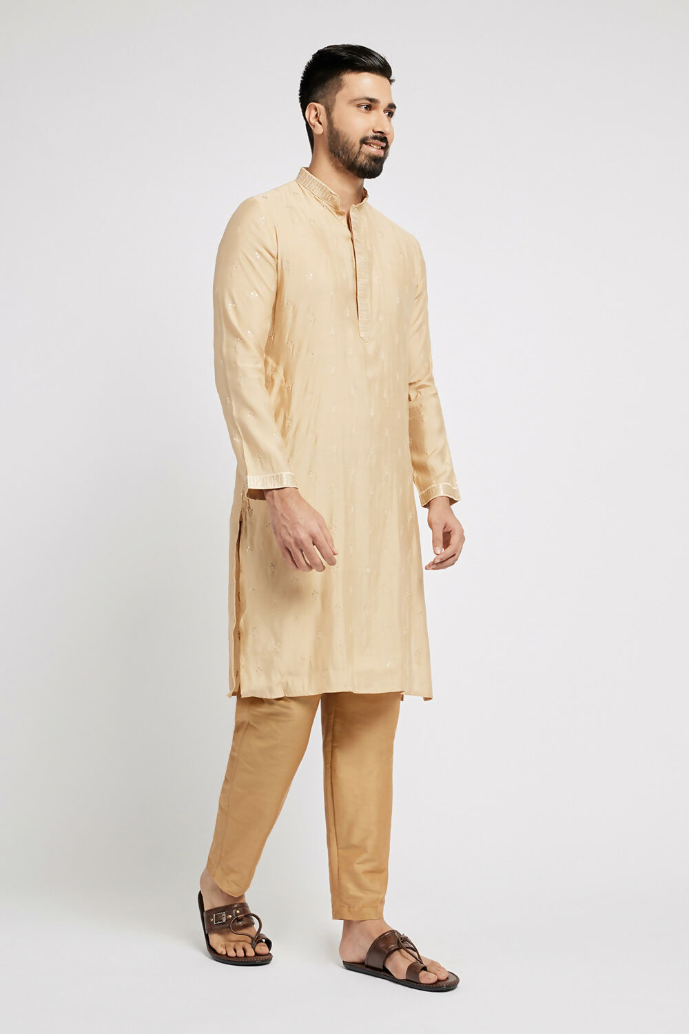 Ethnic India Beige solid Pant for Men