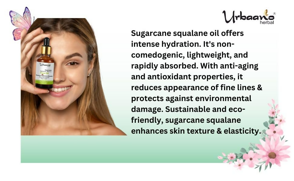 Urbaano Herbal Sugarcane Squalane Face Oil Serum