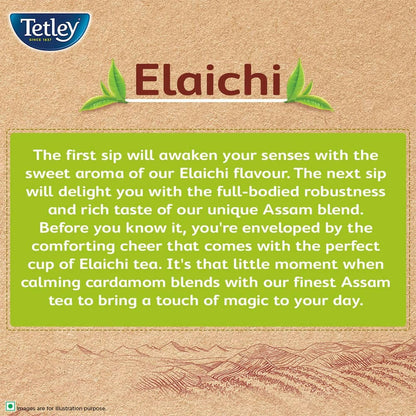 Tetley Elaichi Flavoured Chai - Black Tea, Every Sip Will Awaken Your Senses