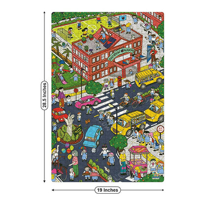 Webby Wooden After School Illustration Jigsaw Puzzle-1000 Pcs