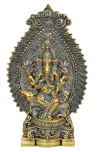 Nexplora Industries Metal Ganesh Idol