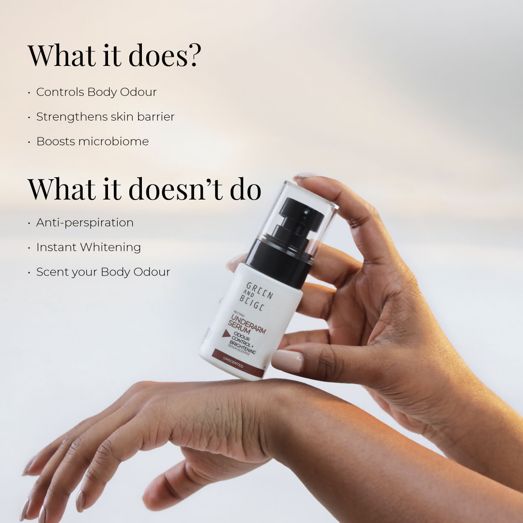 Green And Beige Rectifio Underarm Serum For Odour Control & Brightening - Unscented