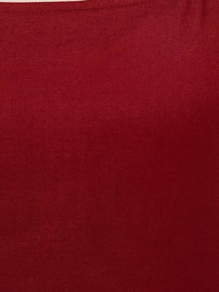 Indya Women Maroon Solid Straight Kurta