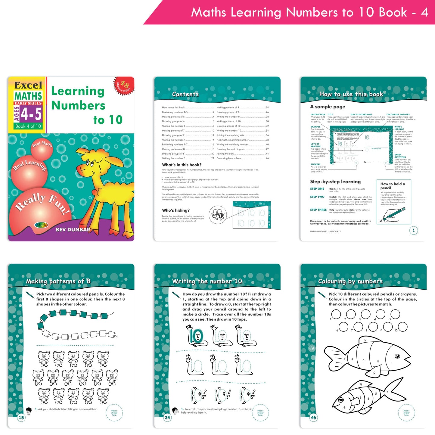 Excel Early Skills English & Maths Books Set of 19| Ages 3-6 Years| Learning Alphabet, Numbers, Patterns etc.