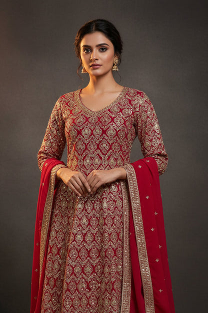 Heavy party wear sharara set