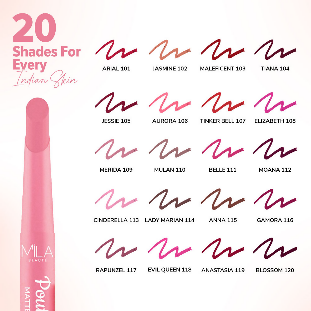 Mila Beaute Pout It Out Long Lasting & Matte Finish Lip Crayon Lipstick - Mulan