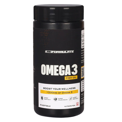 Reformulate Omega3 Fish Oil I Support Heart Health I Support Immune Strength I Support Bone Health I Nutraceutical Softgels