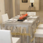 Casa-Nest Thick Pvc Golden Lace Waterproof Rectangular 8 Seater Dining Table Cover