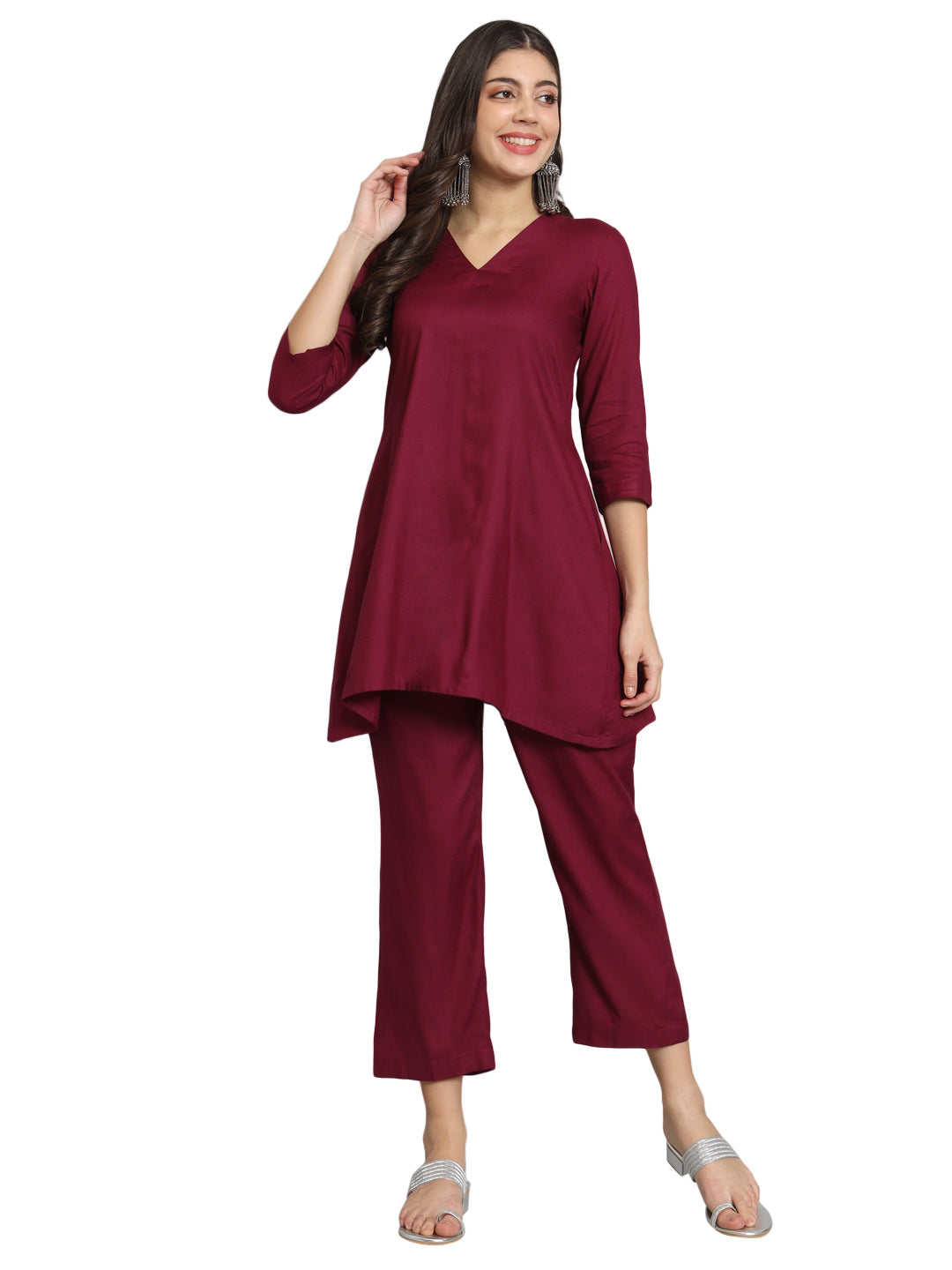 Fab Fashion Maroon Co-Ord Set