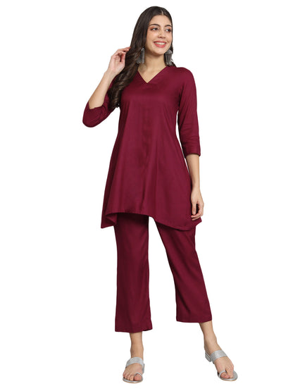 Fab Fashion Maroon Co-Ord Set