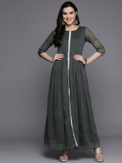 Ahalyaa Women's Traditional wear Kurta Set - Grey