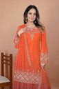 Lehenga Mart Premium Readymade Top Sharara With Dupatta Set For Women-Orange