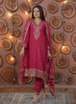 Lehenga Mart Designer Ready To Wear Kurta Pant With Dupatta For Women-Rani Pink