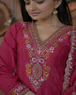 Prazu Fashion Pink Chinon Silk Embroidered Designer Salwar Suit