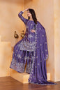 Lehenga Mart Premium Readymade Top Sharara With Dupatta Set For Women-Purple