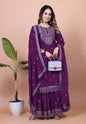 Lehenga Mart Designer Sharara Suit for women - Purple