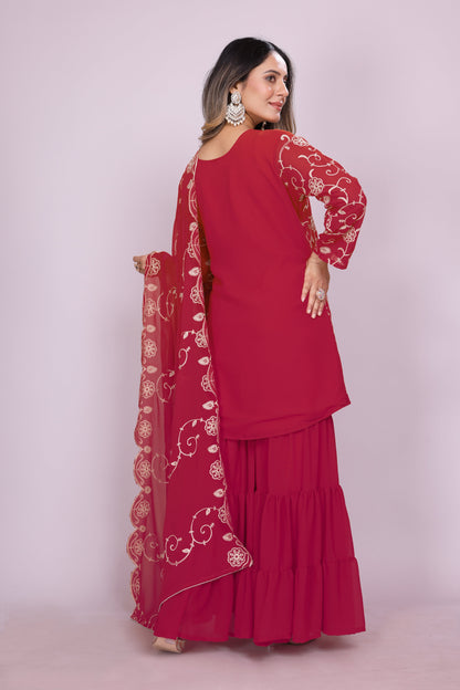 Lehenga Mart Designer Sharara Suit for women - Pink