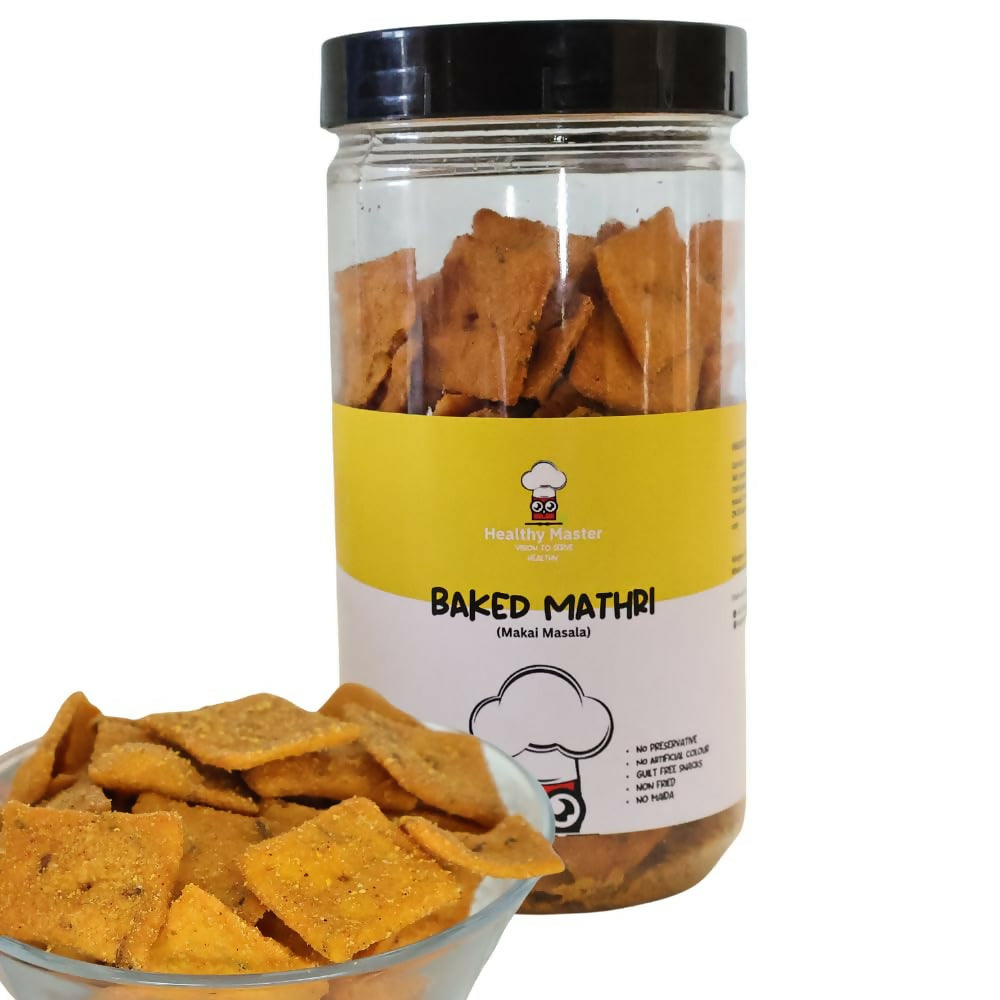 Healthy Master Baked Makai Masala Mathri Healthy Namkeen Snacks
